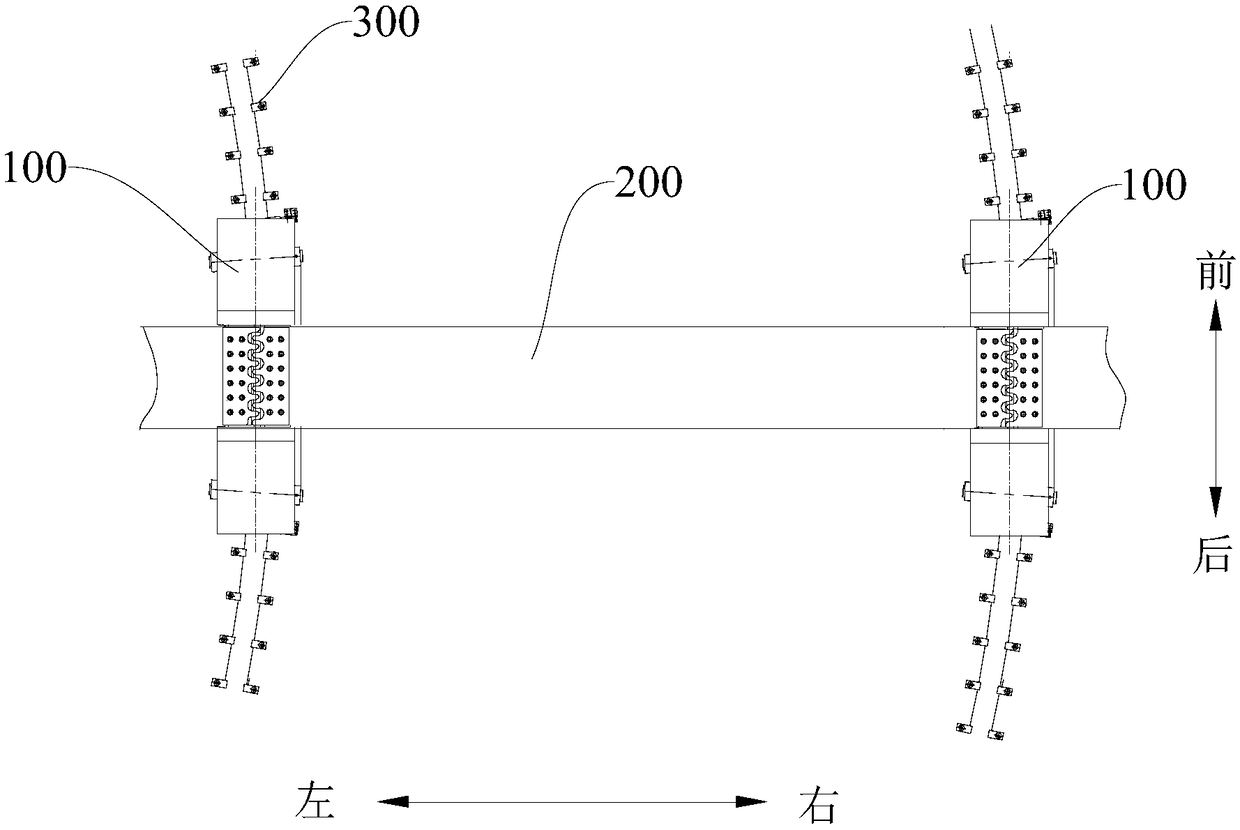 Straddle type monorail turnout beam walking supporting trolley