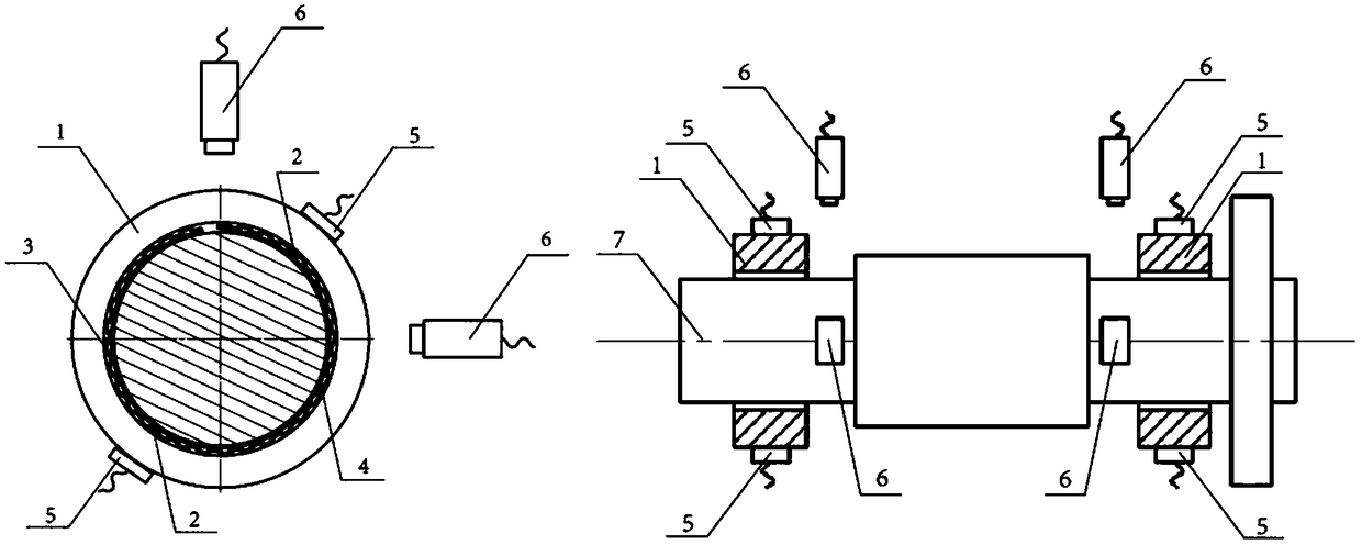 Supersonic wave based air film thickness measuring system and method of airfoil bearing