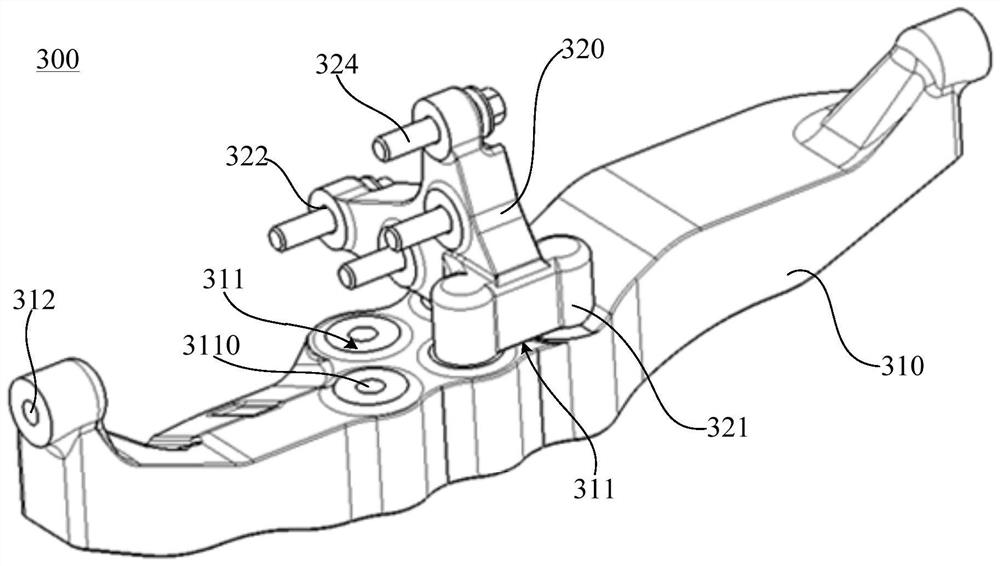 Rear cross beam assembly of motor suspension system, auxiliary frame assembly and new energy automobile