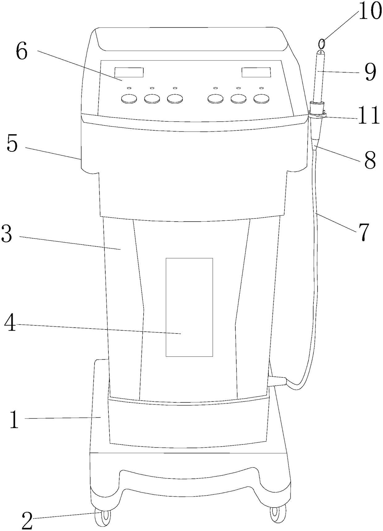 Gynecological automatic irrigation uterine curettage device