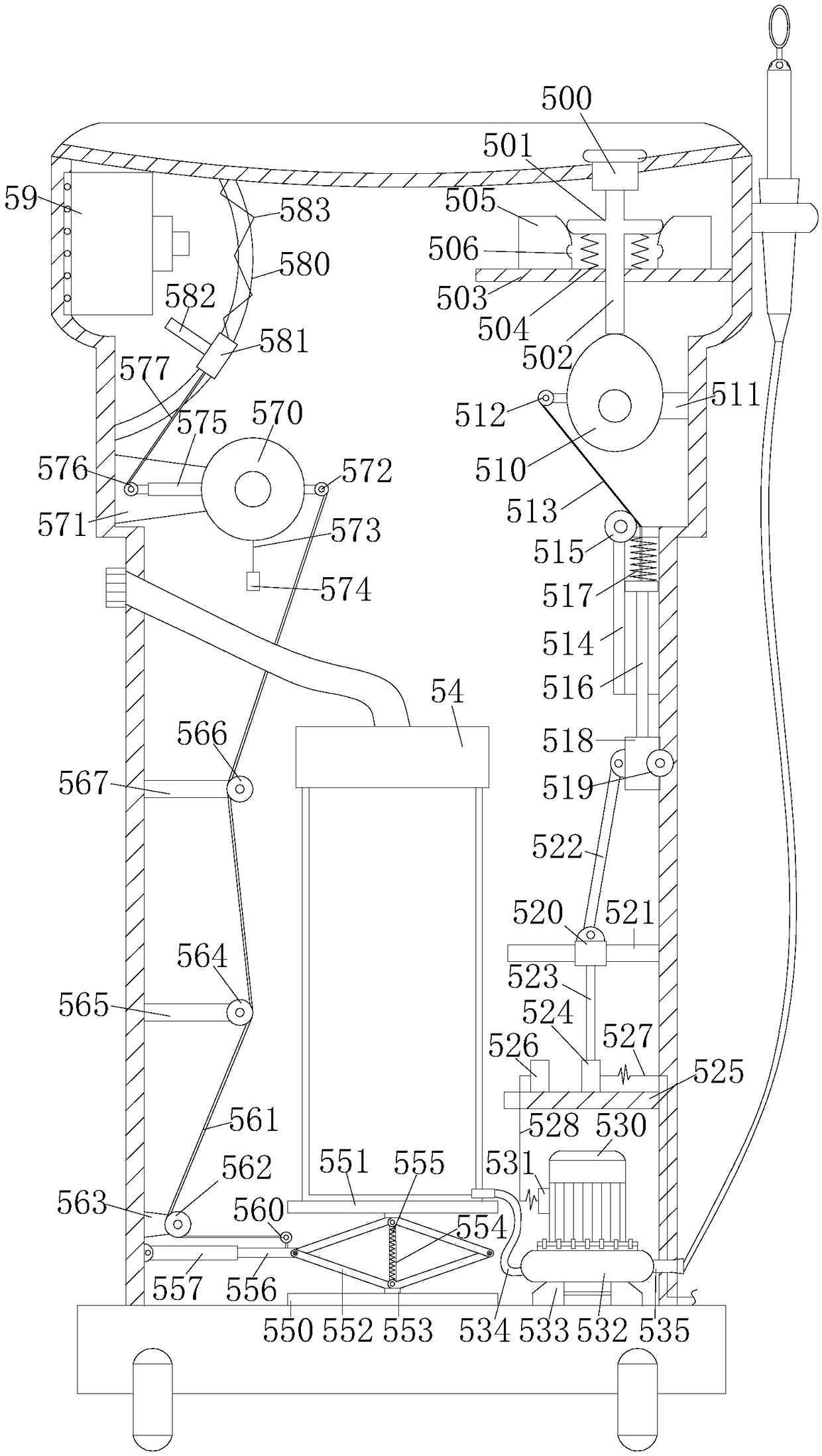 Gynecological automatic irrigation uterine curettage device