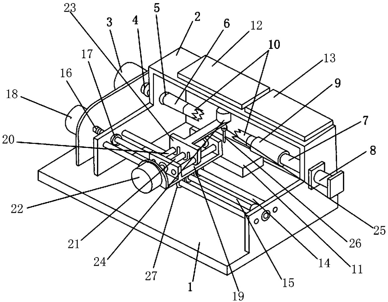 Material peeling device with visual identification system and peeling method