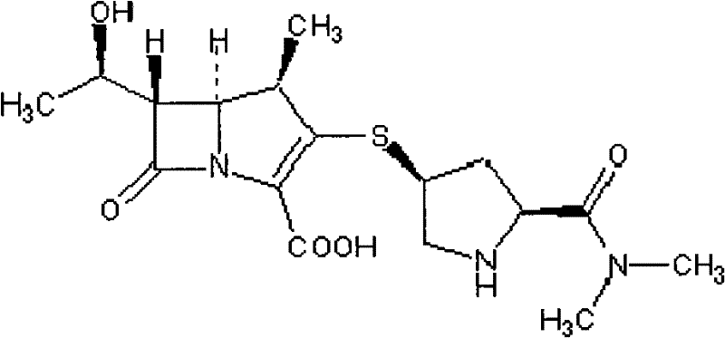 Meropenem sodium/tazobactam sodium medicinal composition