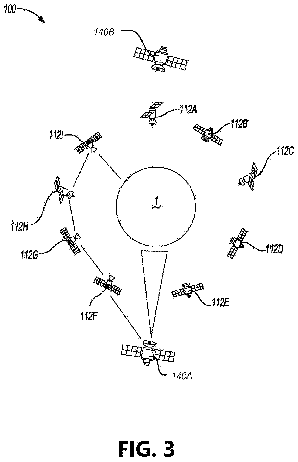 Earth observation satellite information routing system