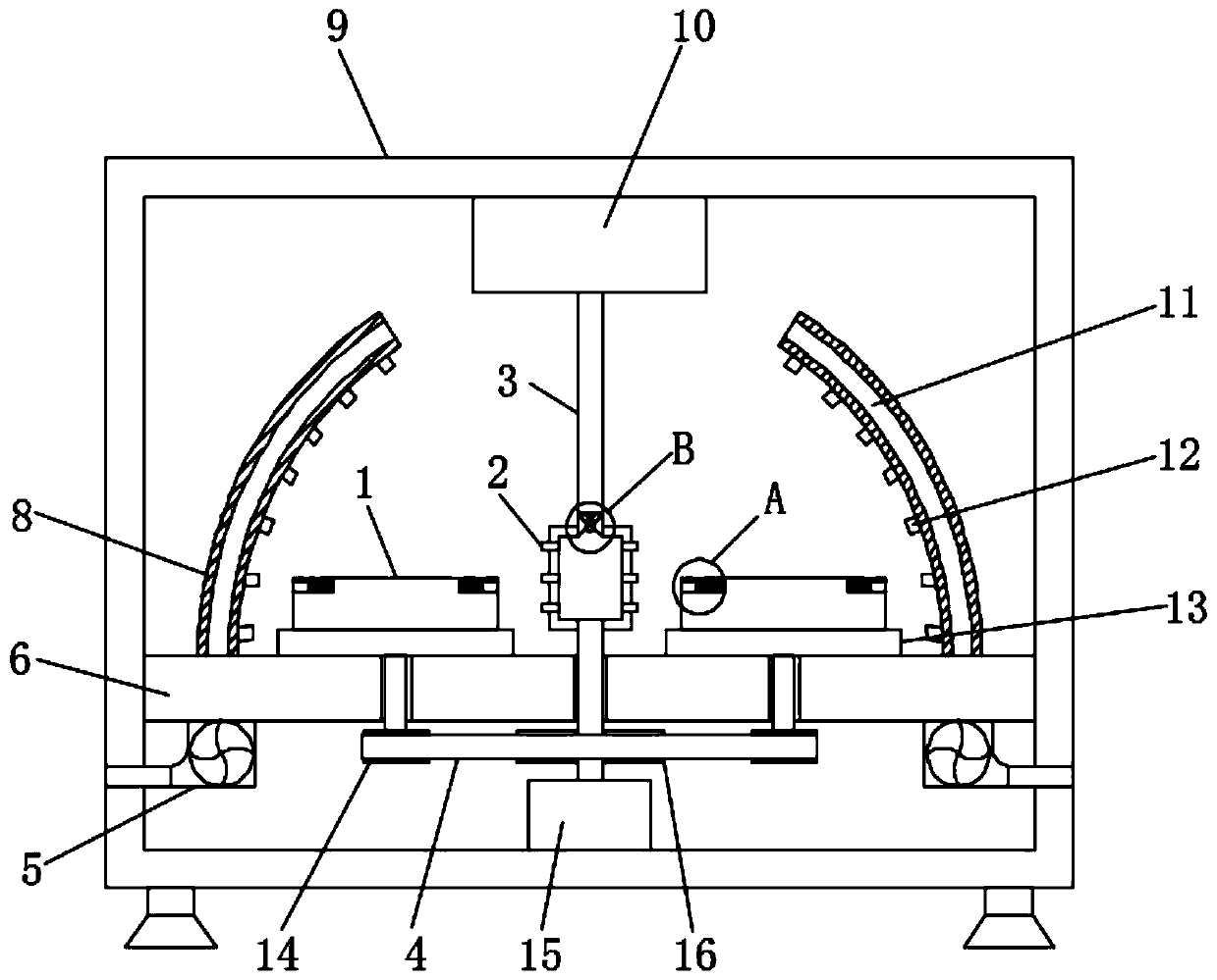 Automatic sandblasting device special for tire mold