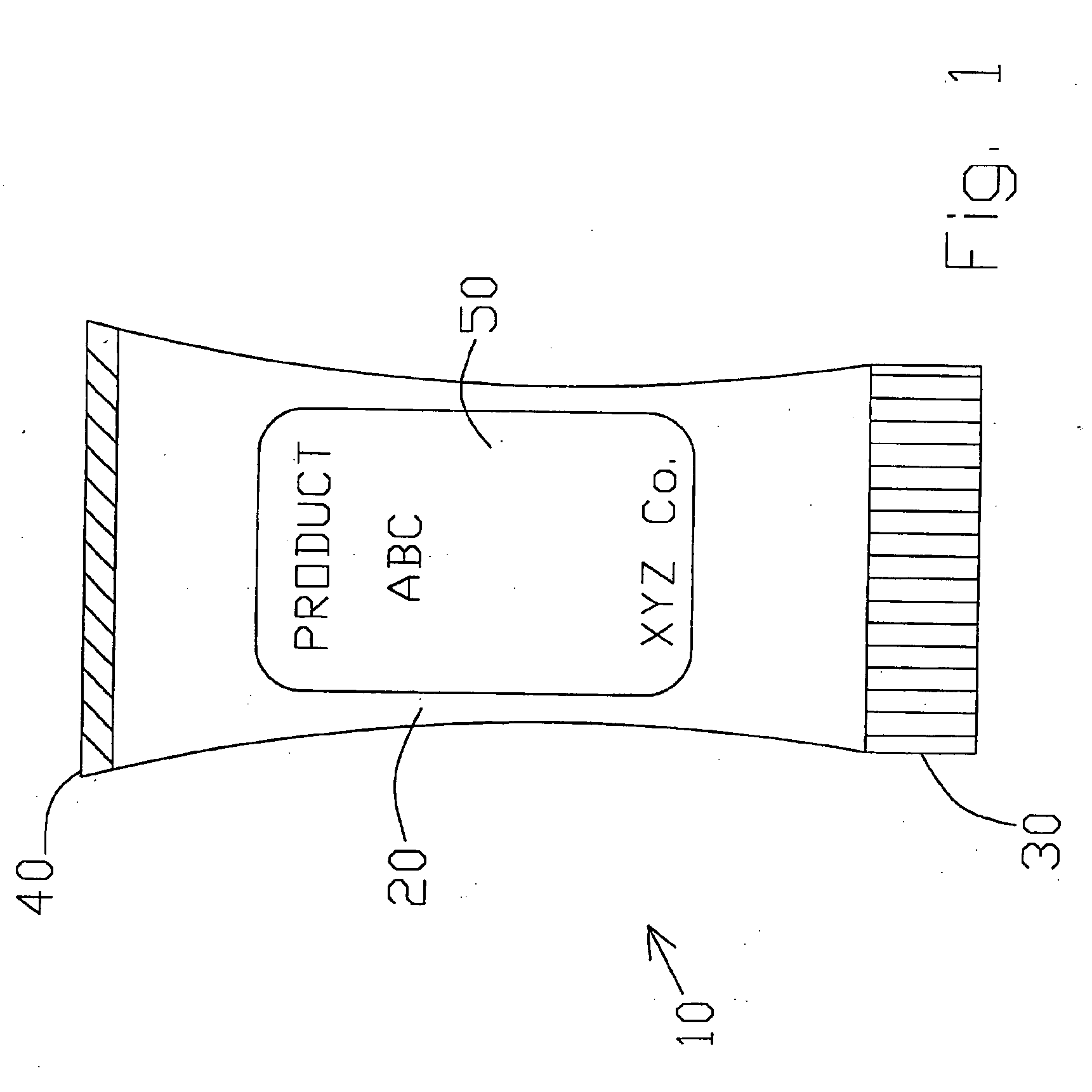 Extended text label for a tube container and method of manufacture thereof