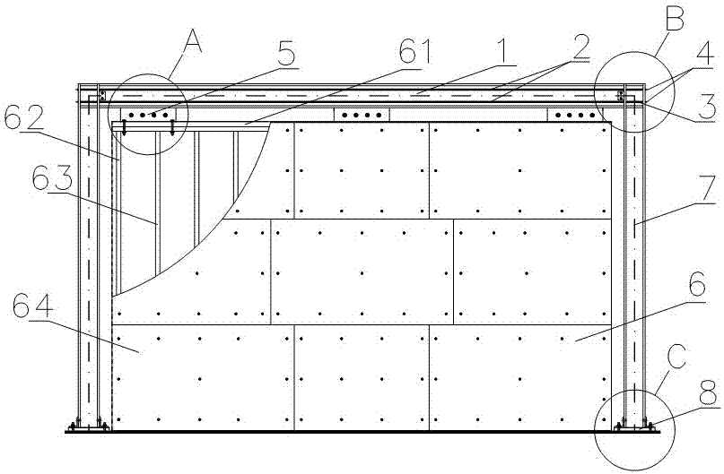 A kind of steel-wood hybrid anti-seismic wall with self-resetting function after earthquake