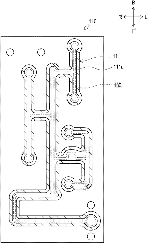 Welded synthetic resin body, and production method therefor