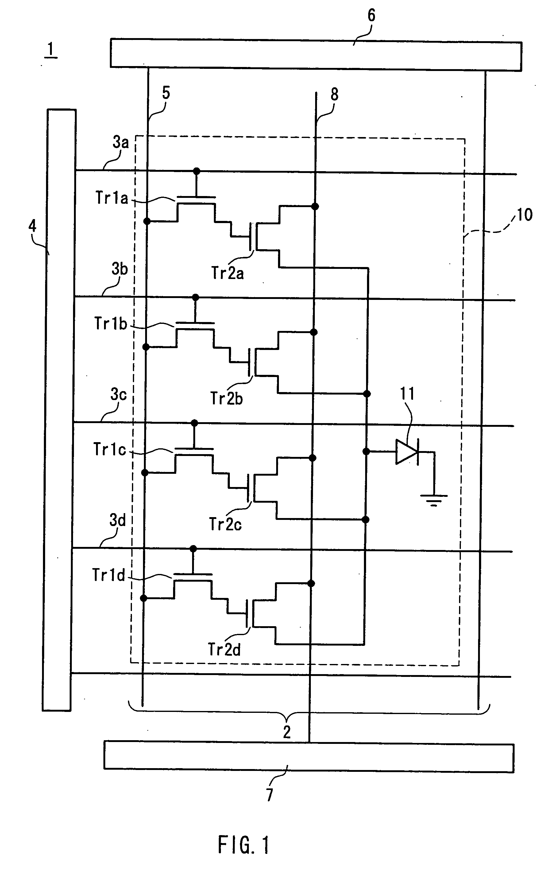 Active matrix el display and its driving method