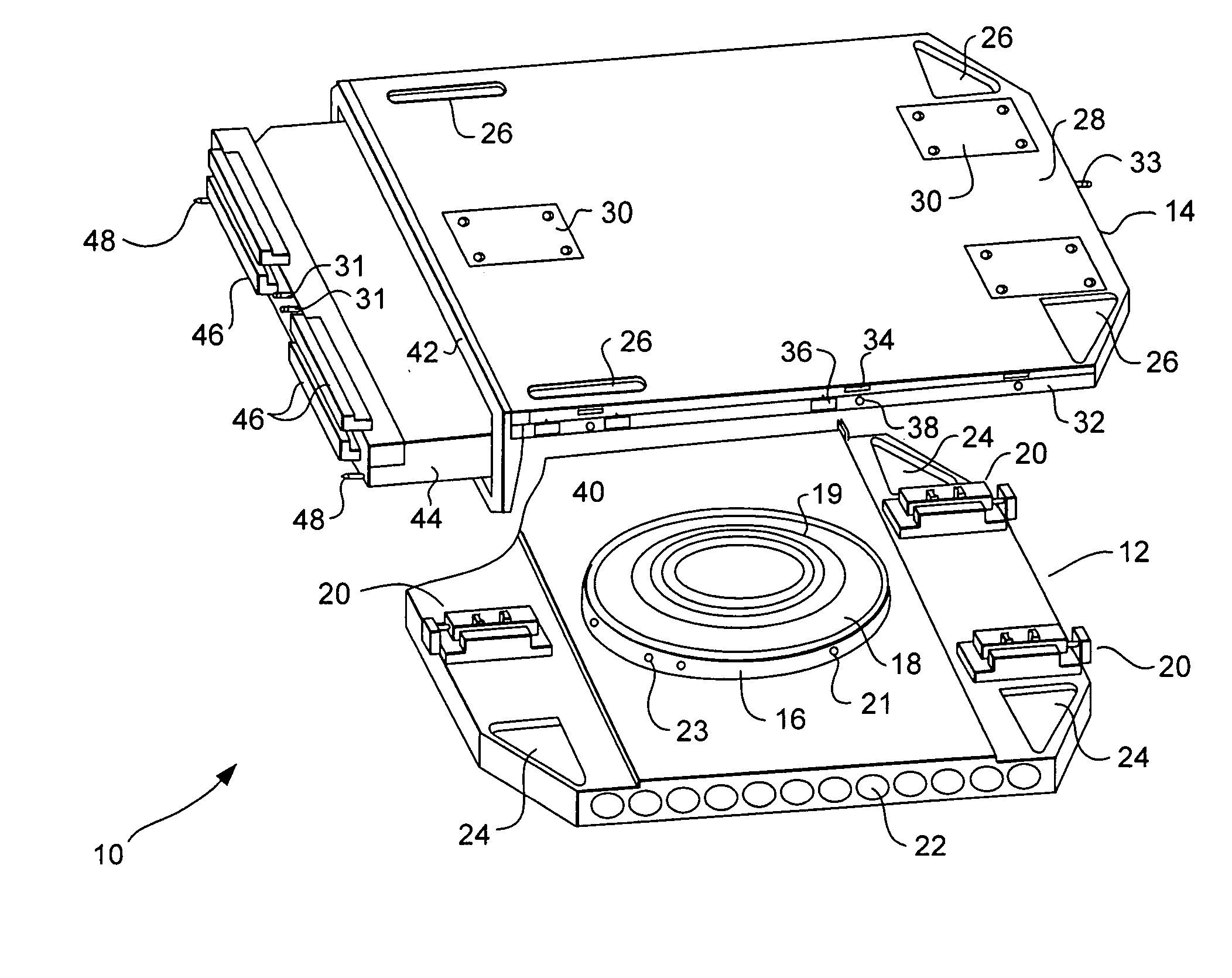 Wafer burn-in and test employing detachable cartridge