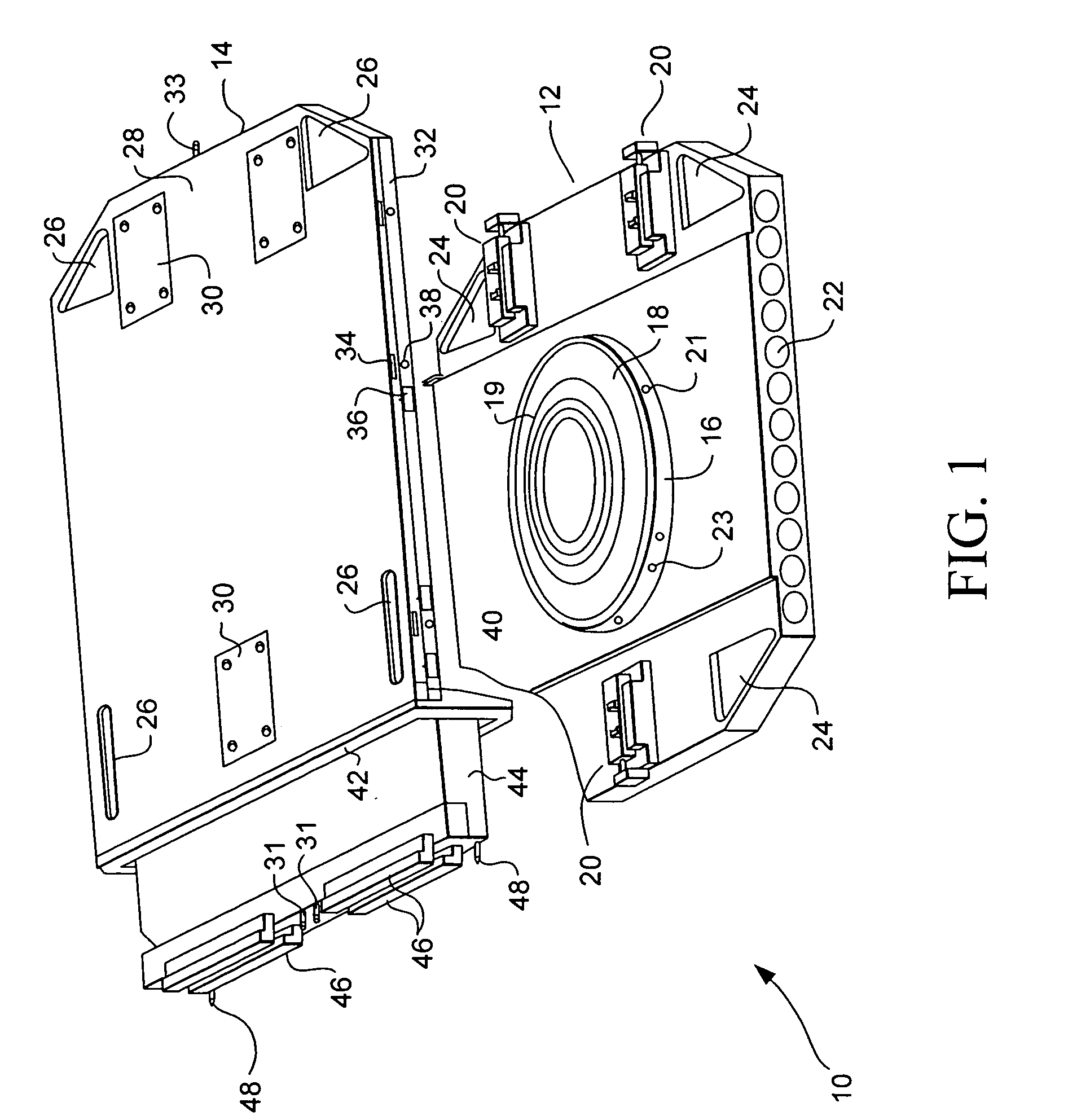 Wafer burn-in and test employing detachable cartridge