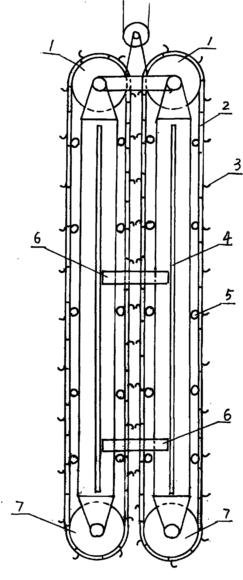 Double-chain saw slotting machine