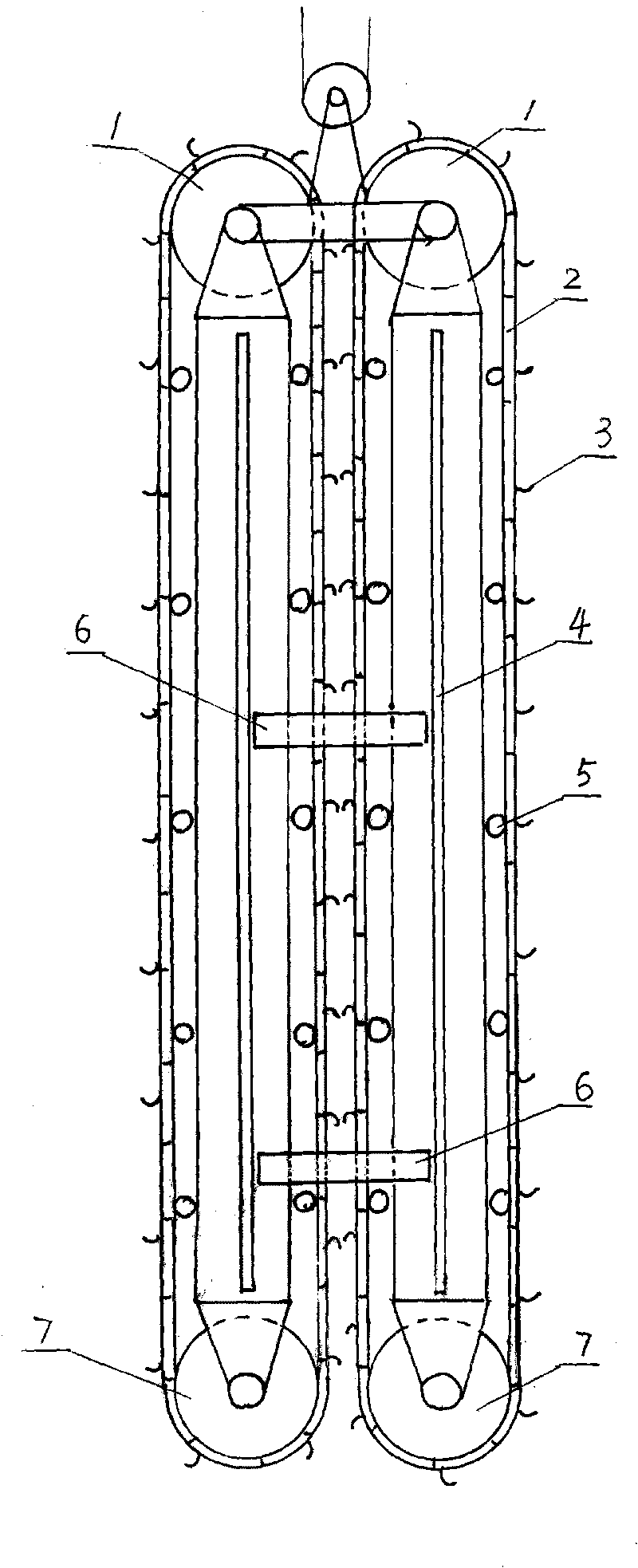 Double-chain saw slotting machine