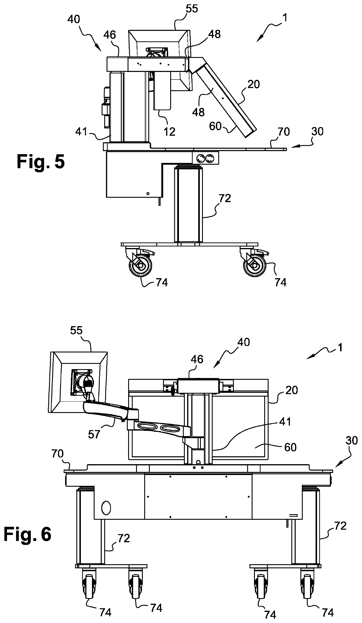 Device for carrying out mirror therapy, and corresponding method