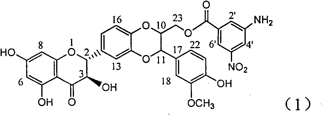 Application of substituted benzoyl silybin in preparing medicament for treating virus hepatitis B