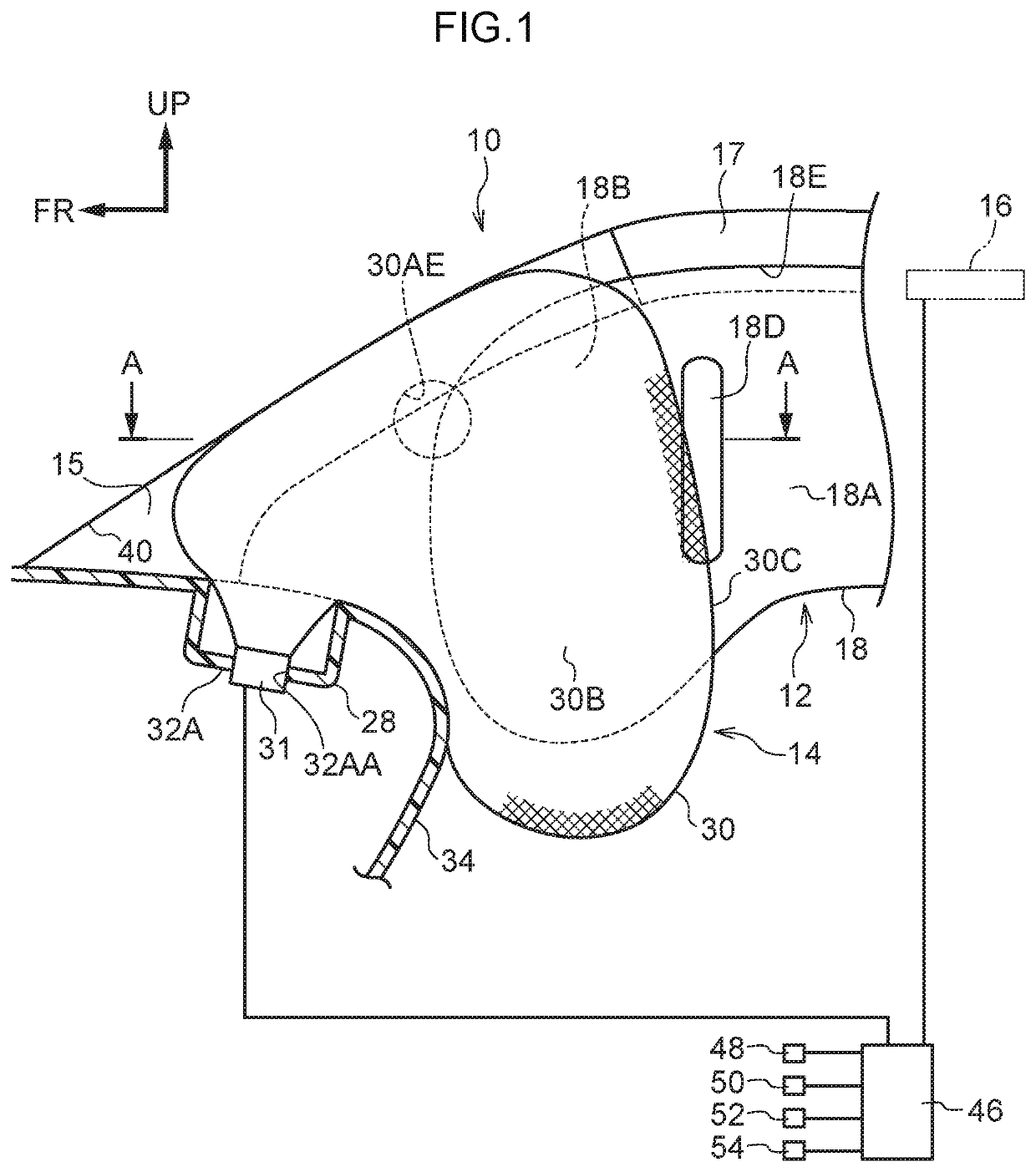 Vehicle airbag device