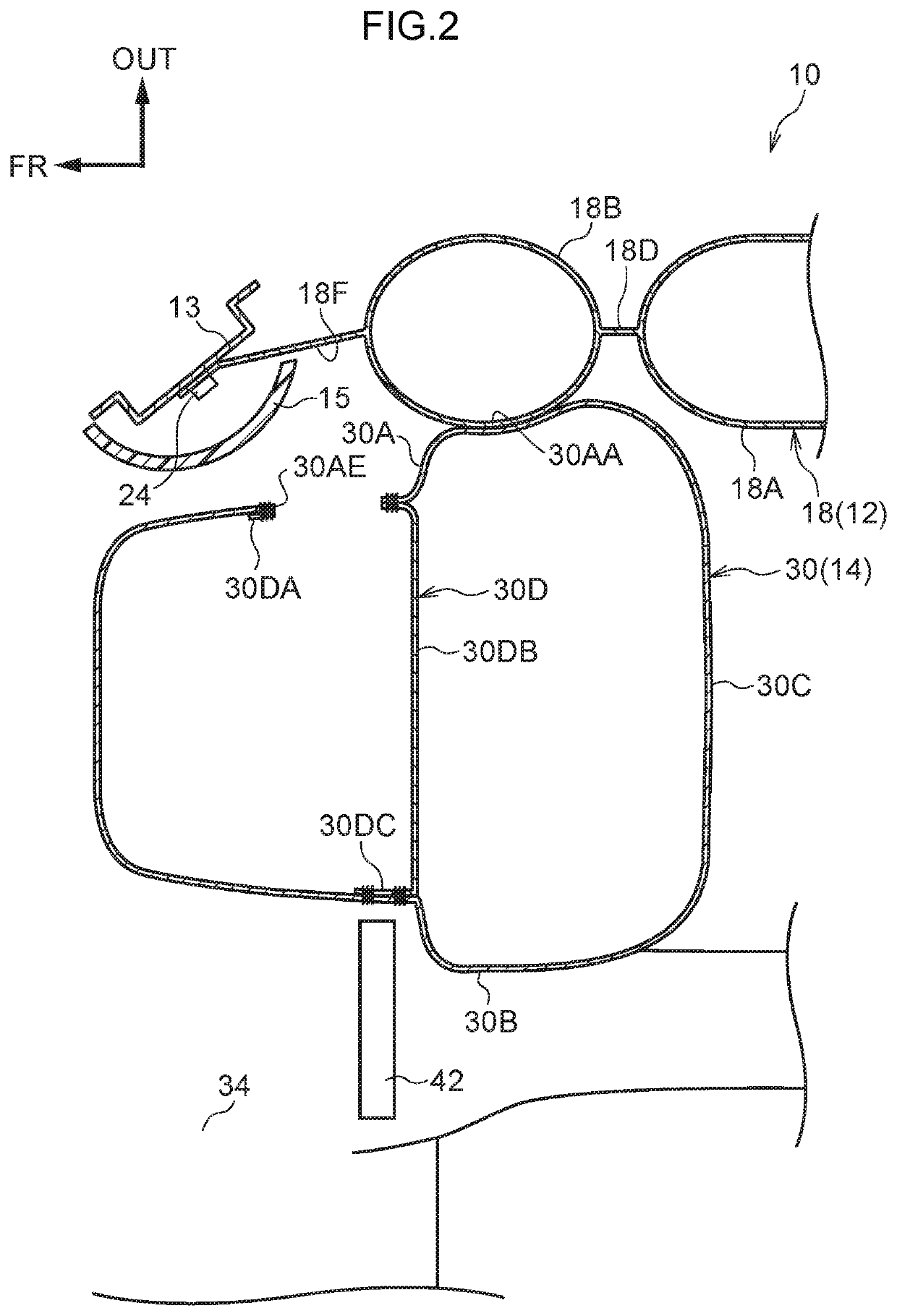 Vehicle airbag device