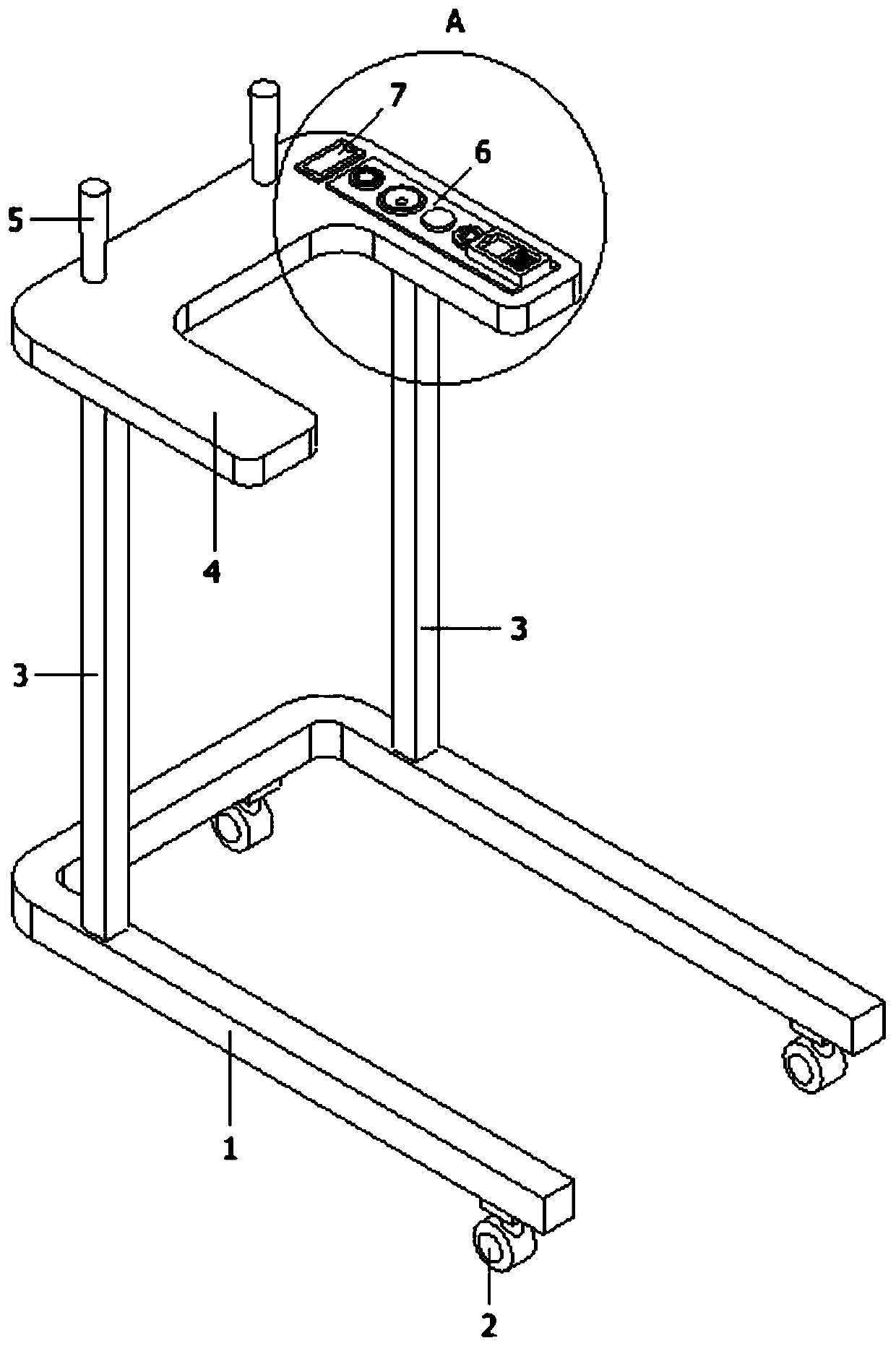 Medical auxiliary walking training device for nursing of old people