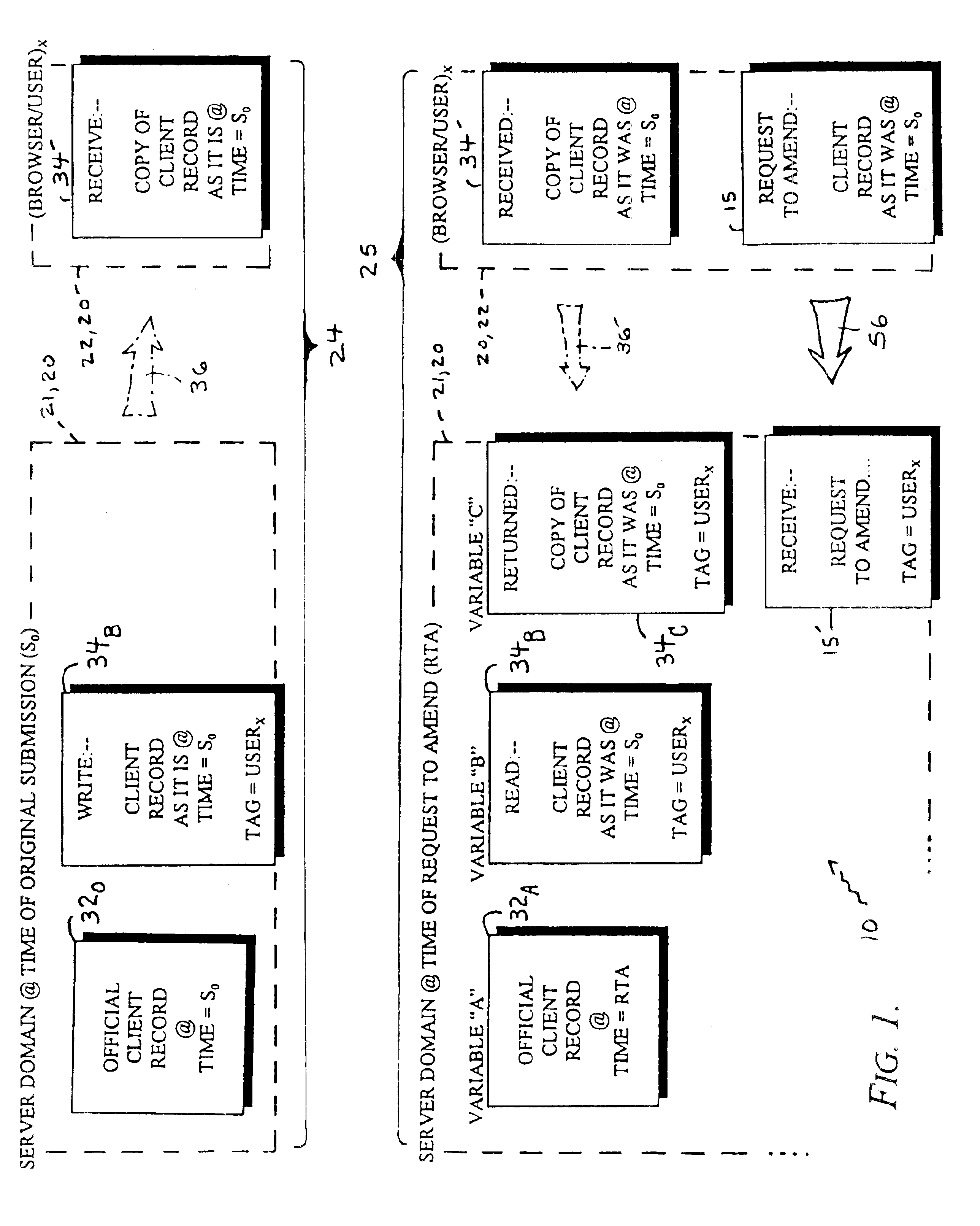 Process for administrating over changes to server-administrated client records in a stateless protocol