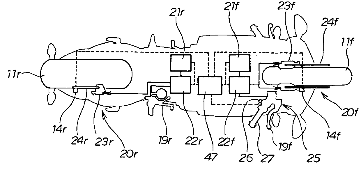 Brake system for motorcycle