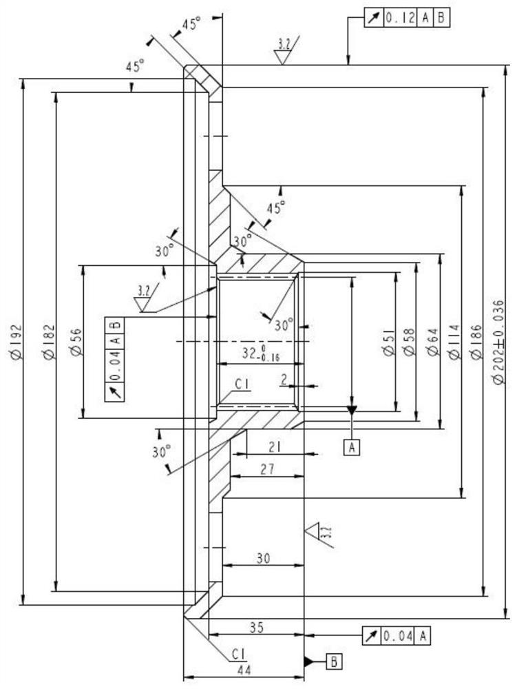 Integral hot working sizing tool for disc parts