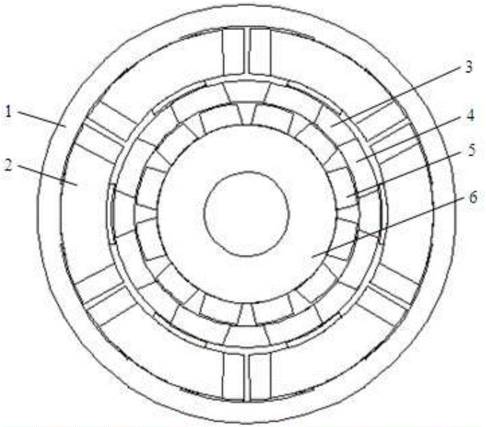 Linear rotating two-freedom-degree permanent magnet actuator of stator separation type