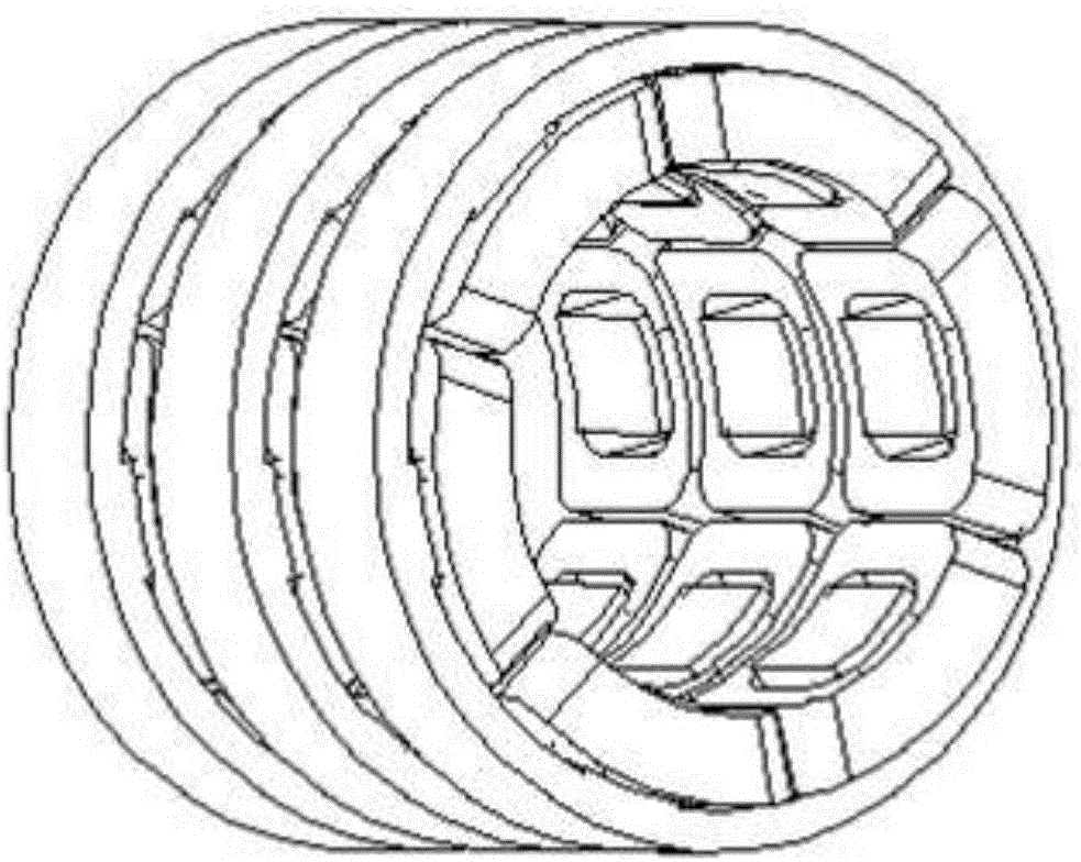 Linear rotating two-freedom-degree permanent magnet actuator of stator separation type