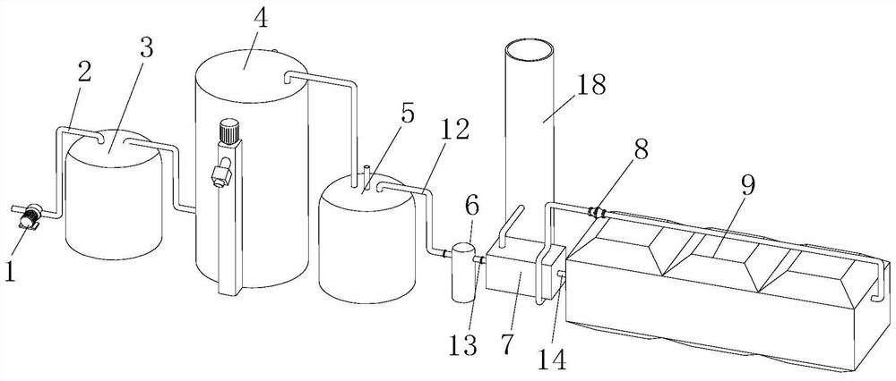 Coking VOCS tail gas treatment device