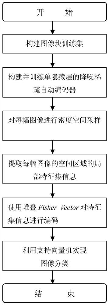 Image Classification Method Based on Denoising Sparse Autoencoder and Density Spatial Sampling