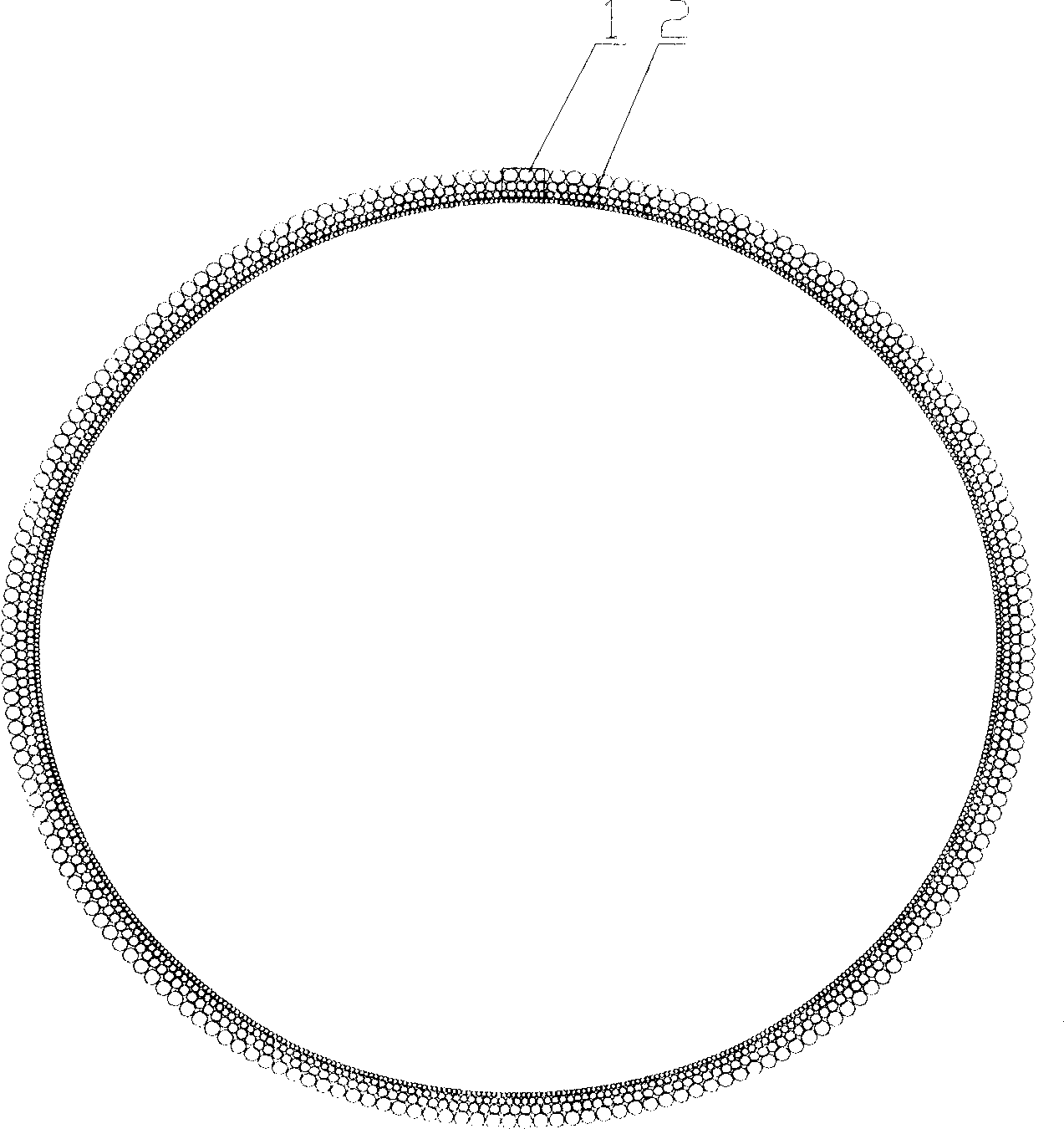 Porous non layer boundary gradient metal film pipe and its preparation method