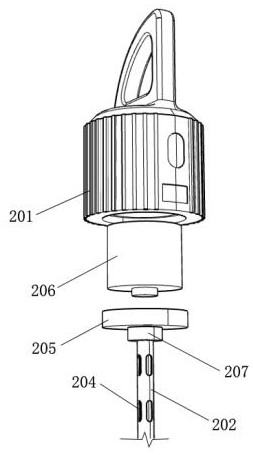 Multi-component adhesive mixing device and mixing method thereof