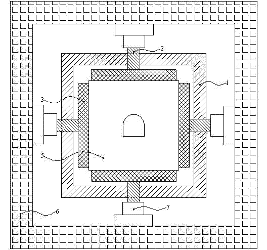 Experimental device for gas permeation under complex conditions