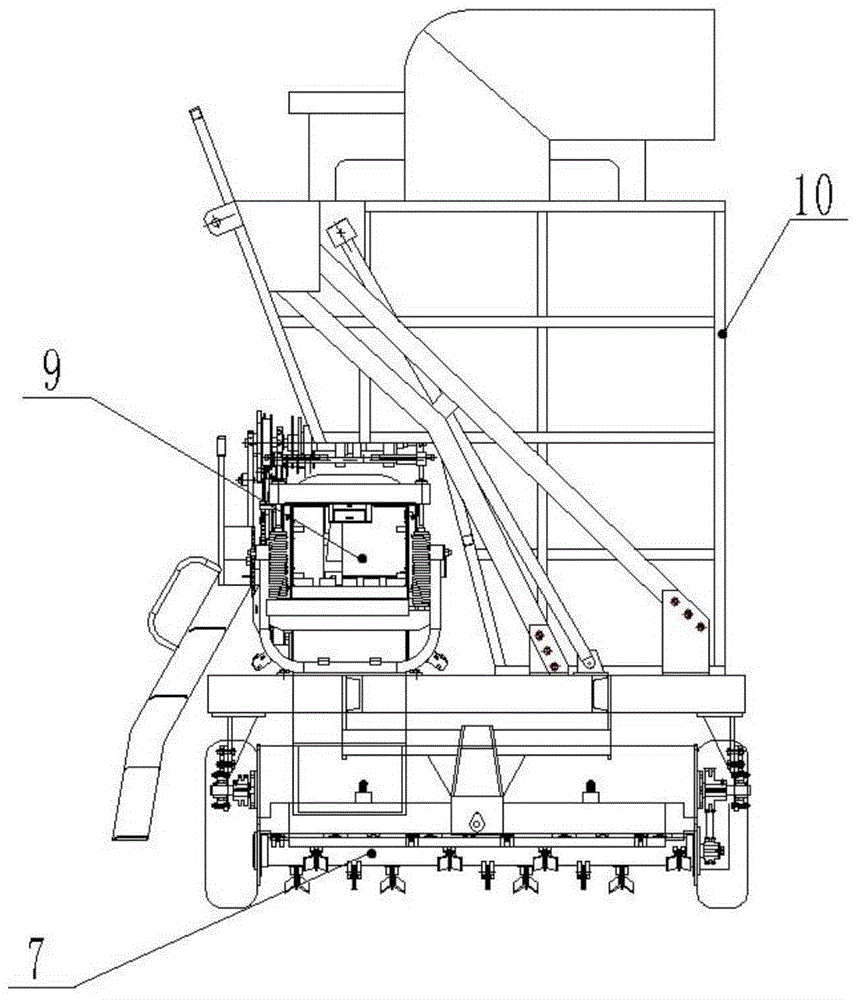 Self-walking type corn straw recycling and baling combined harvester