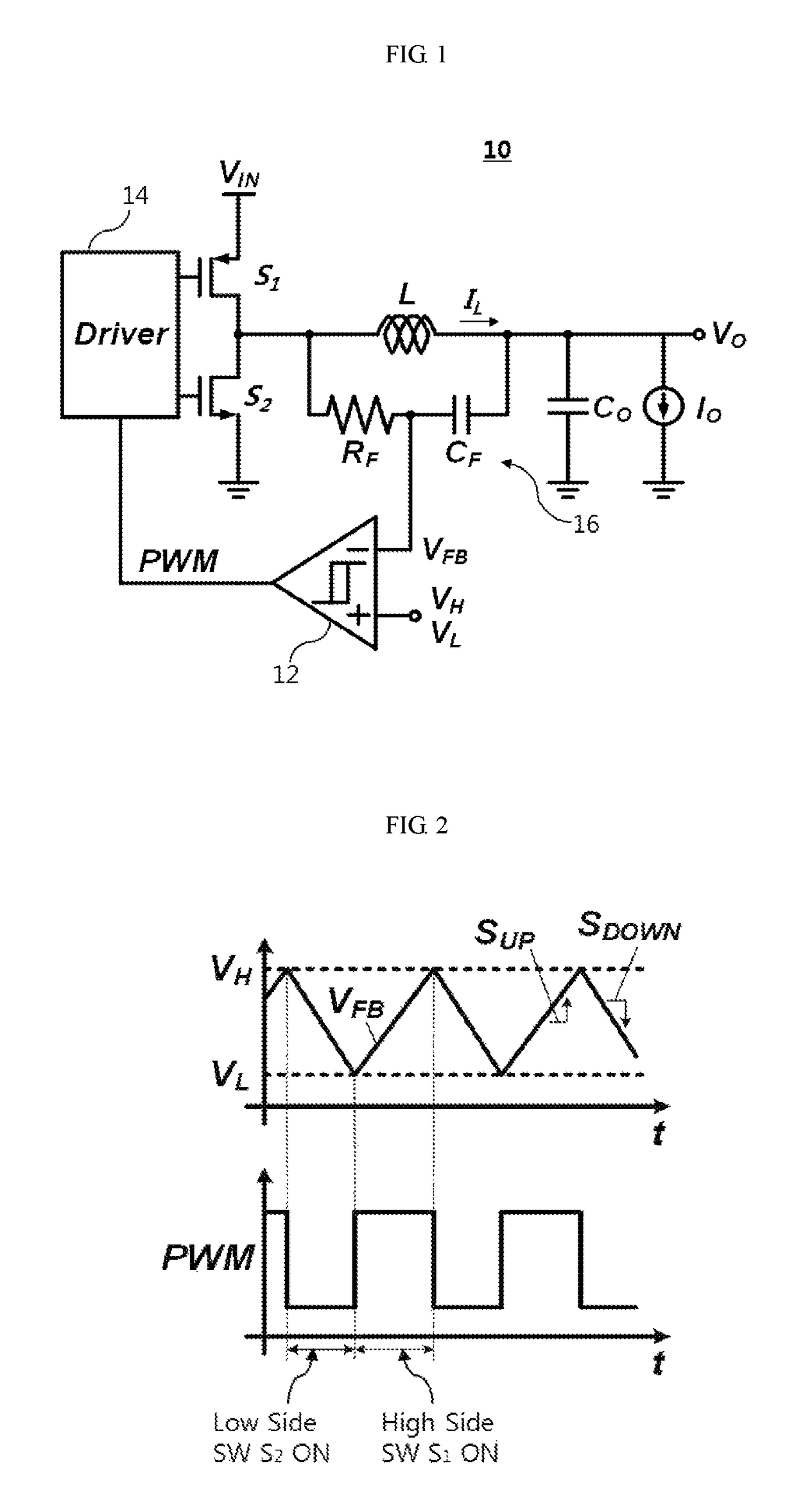 Current mode hysteretic buck converter with auto-selectable frequency locking circuit