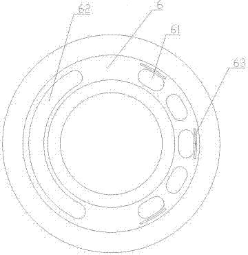 Pressing force adjustment device for flow distribution pairs