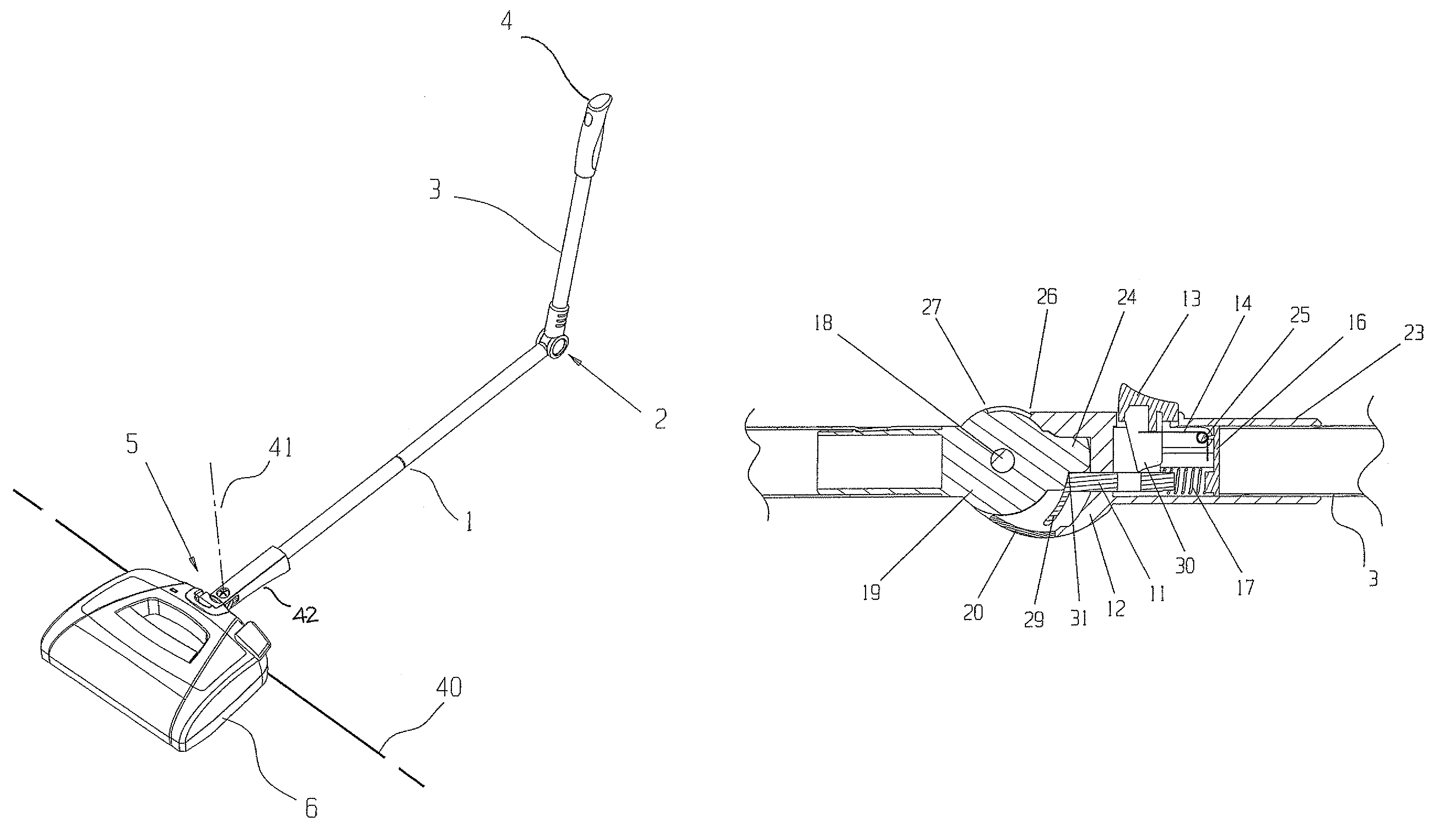 Floor cleaning apparatus with elongate handle and handle extension