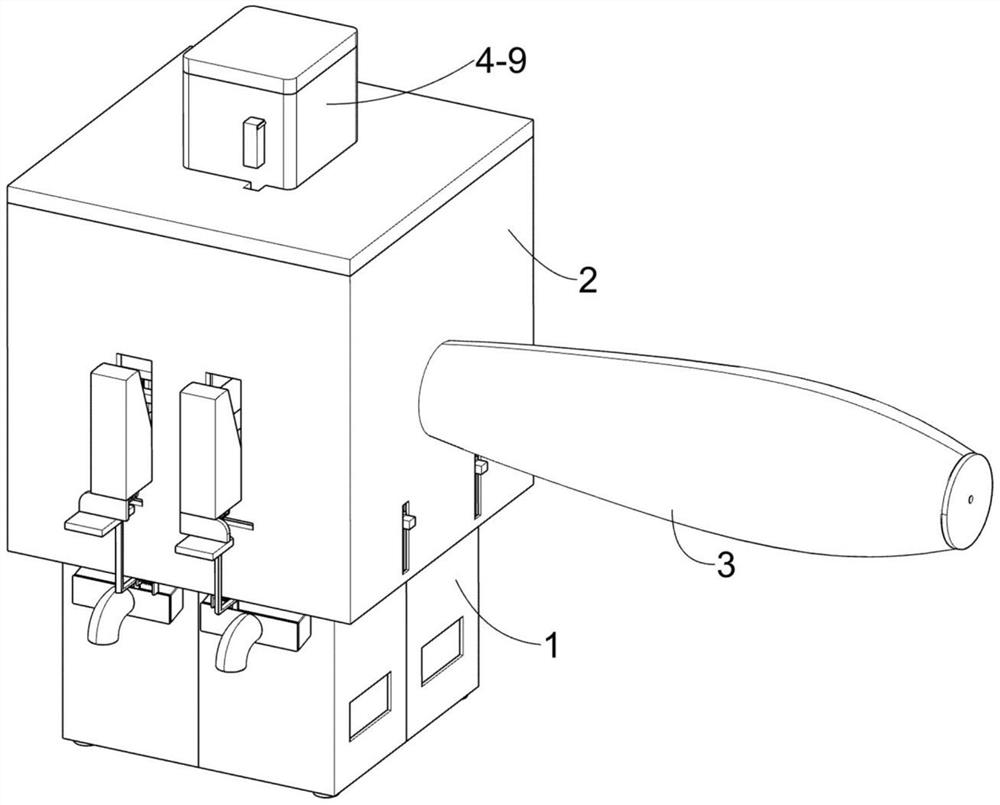 Cell collection device capable of obtaining multiple samples in hematology department