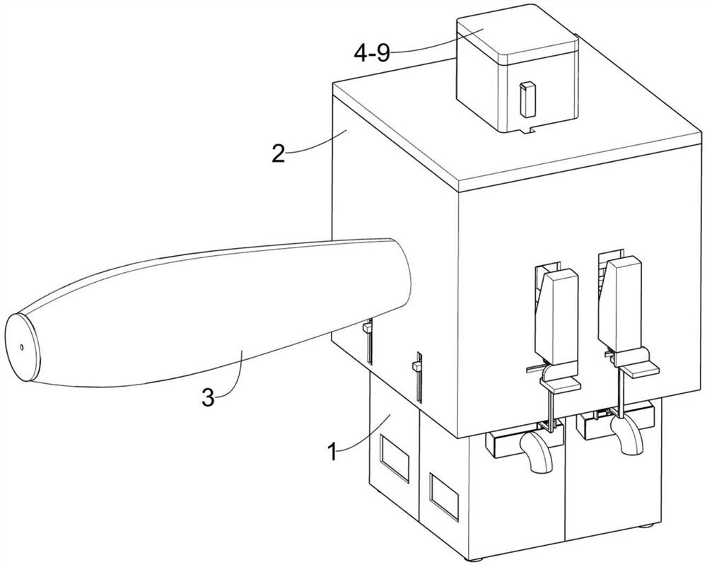 Cell collection device capable of obtaining multiple samples in hematology department