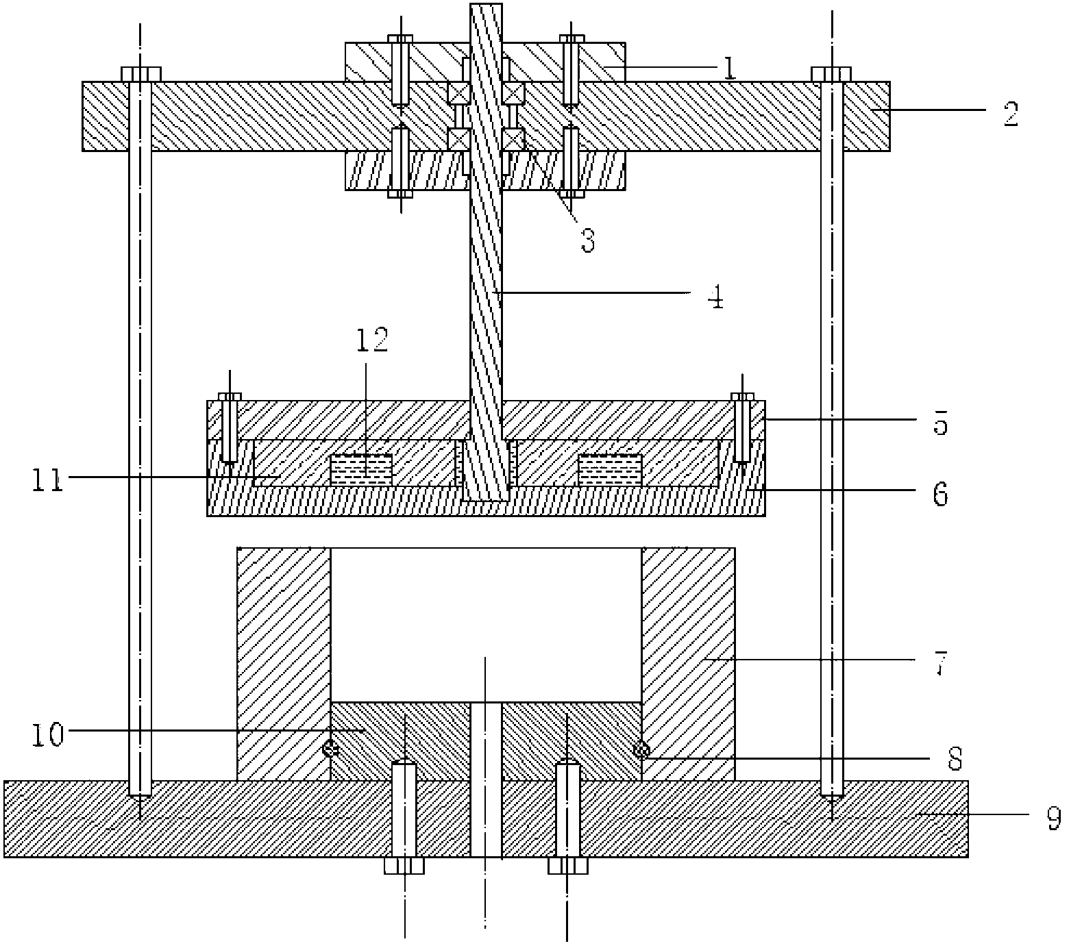 Flow field observing device for oil cavity