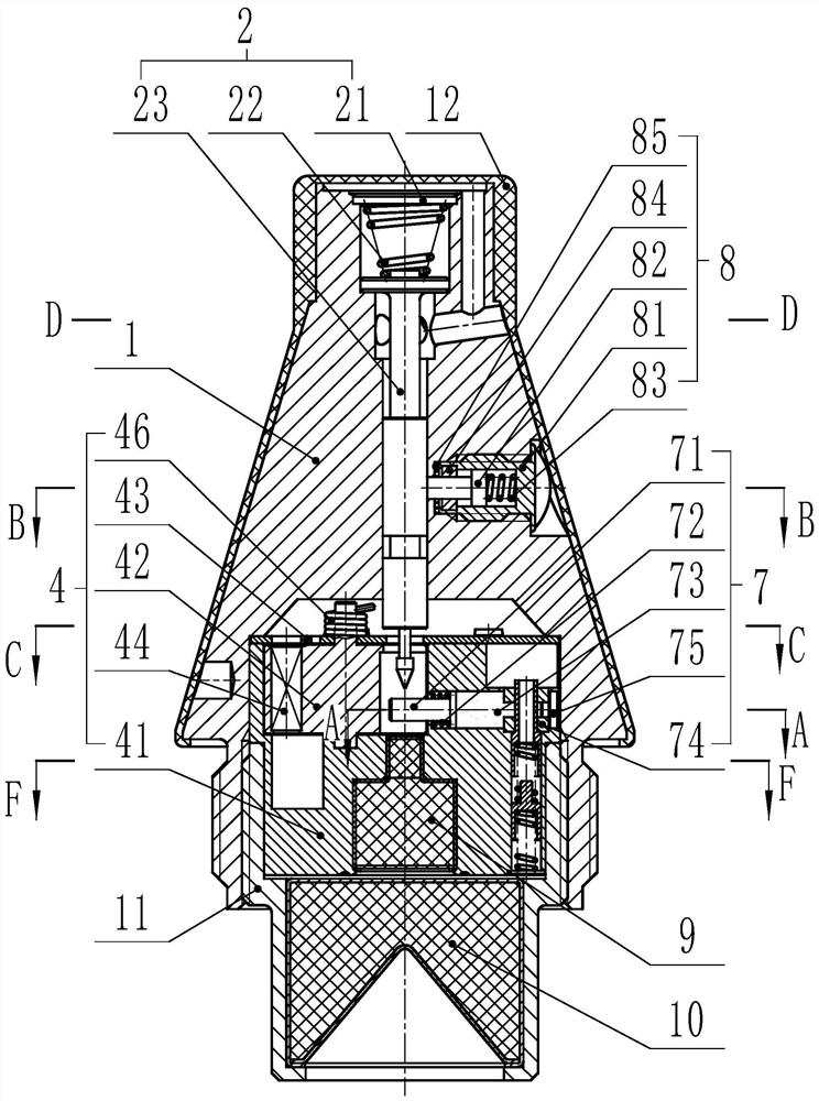 Mortar projectile warhead mechanically triggered fuze with penetration time adaptation