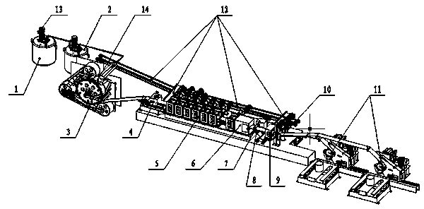 Continuous casting and rolling system for lead belt production