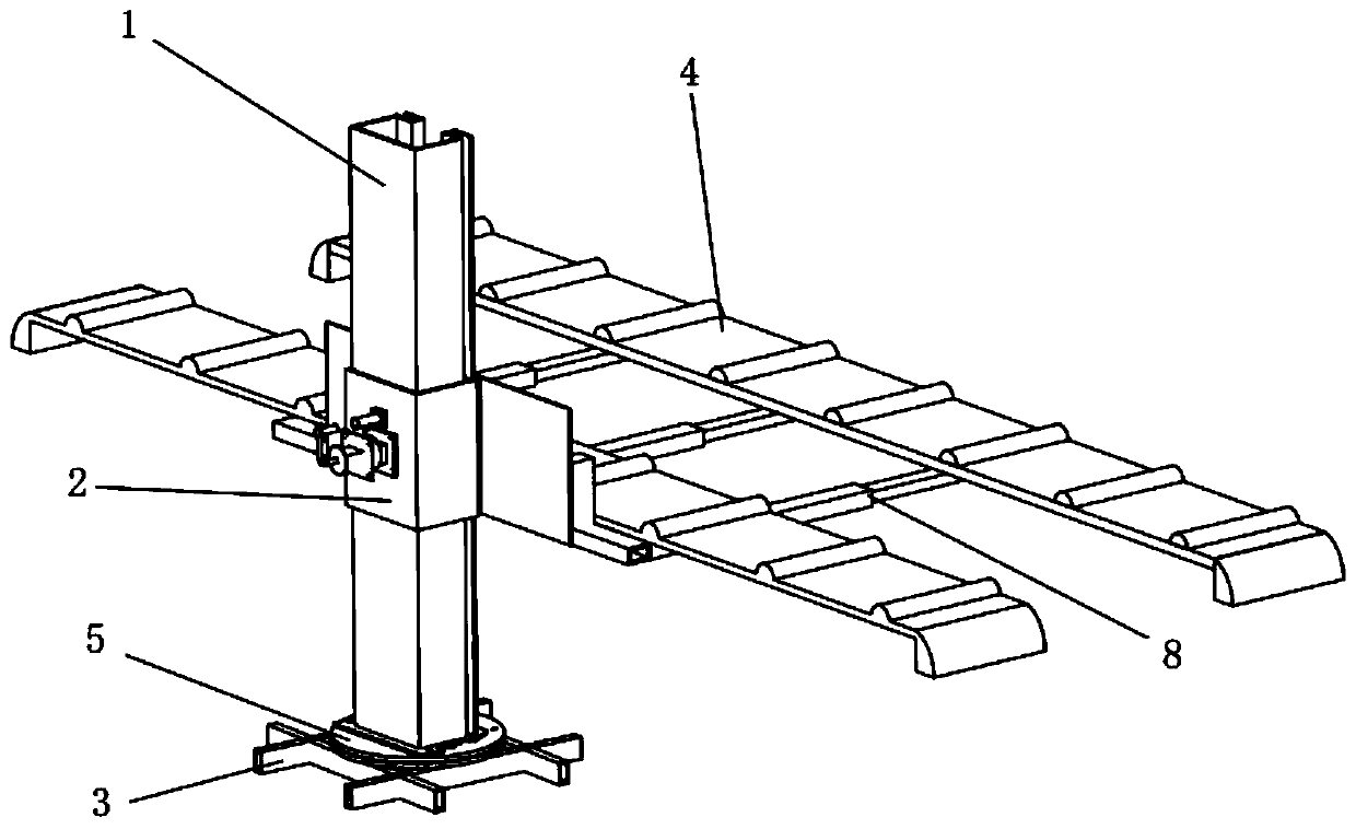 Single stand column double-layer lifting parking platform