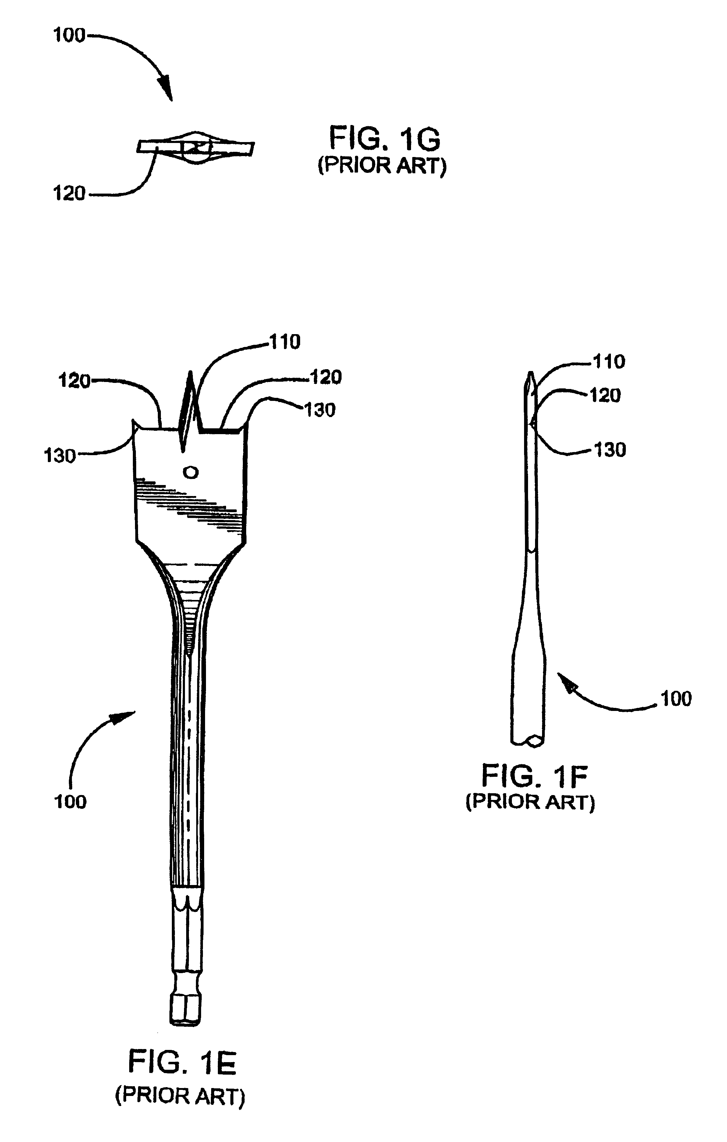 Spade bits with angled sides