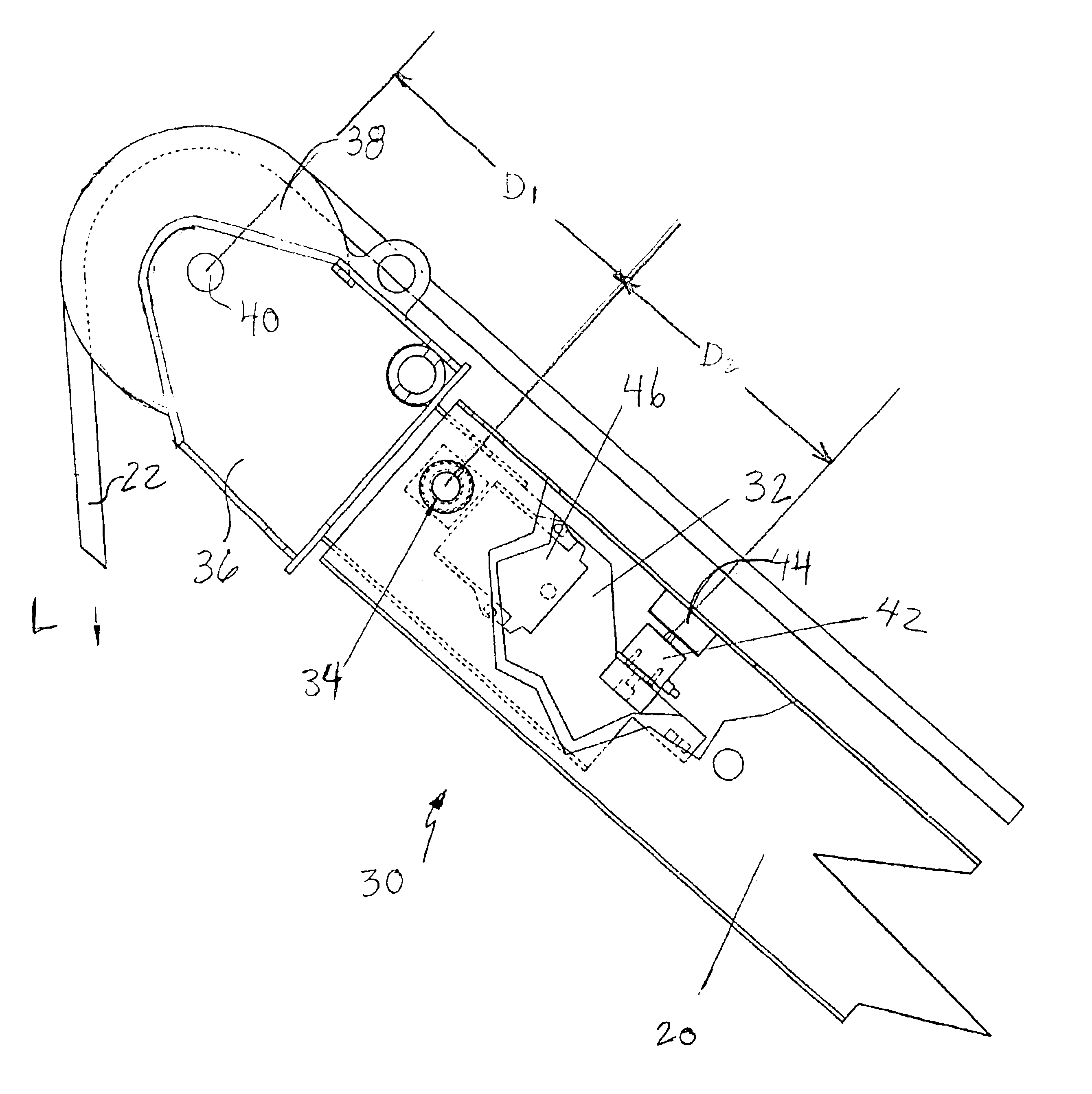 Jib load limiting device