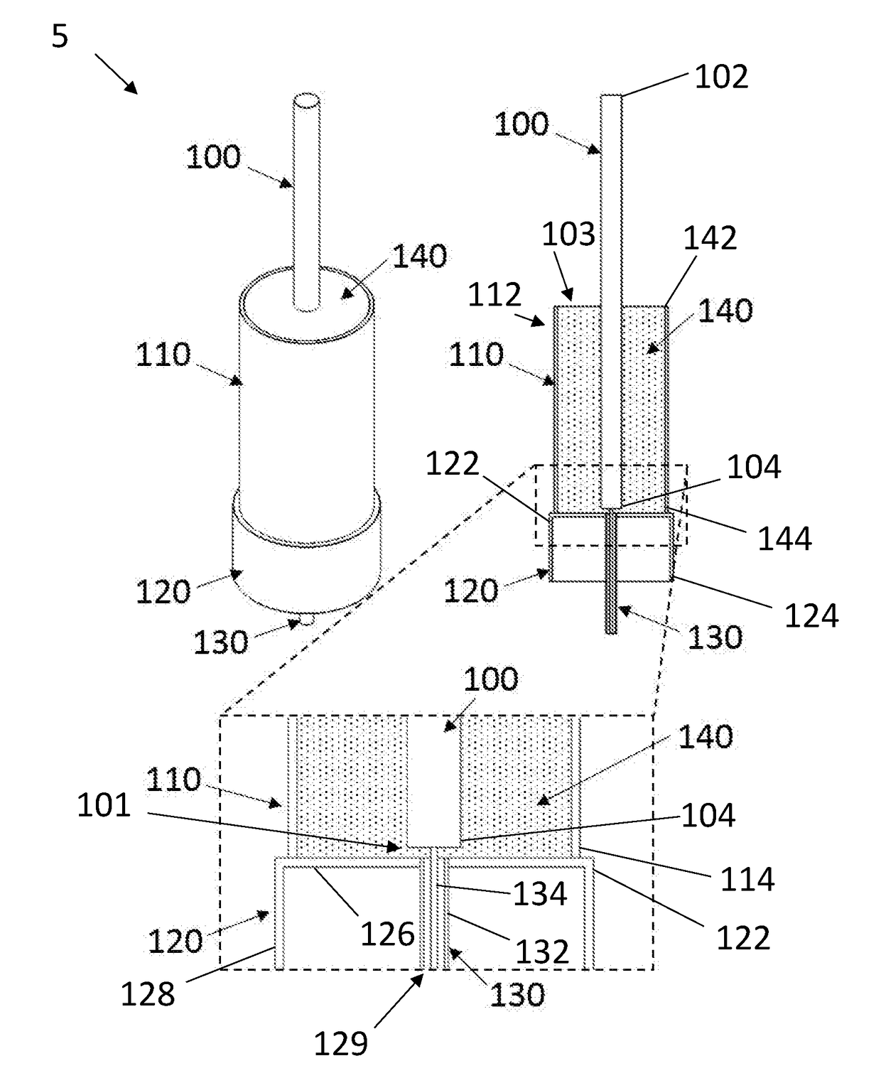 Sleeve monopole antenna with spatially variable dielectric loading