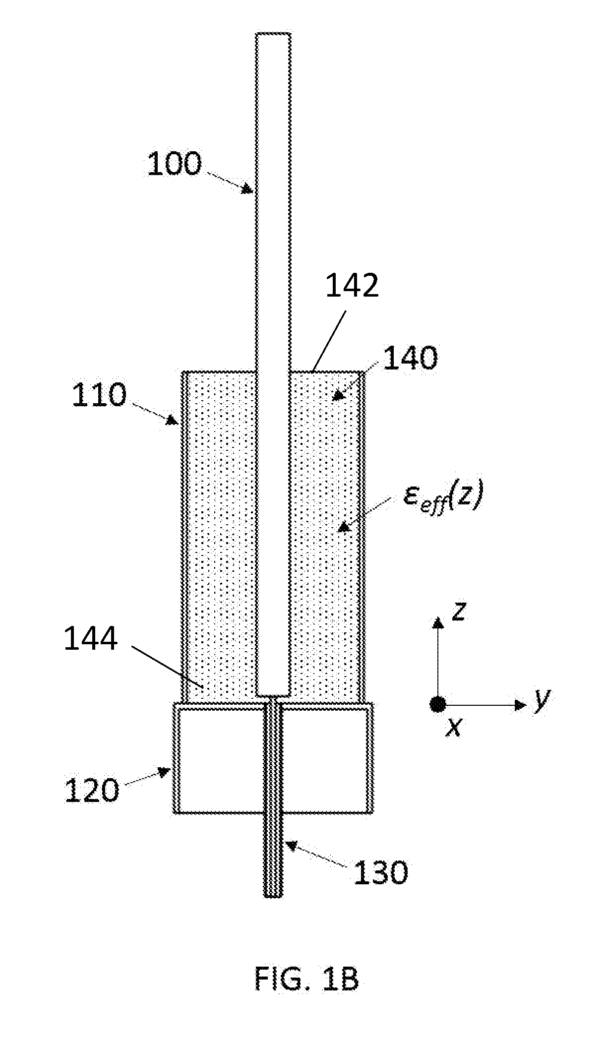 Sleeve monopole antenna with spatially variable dielectric loading