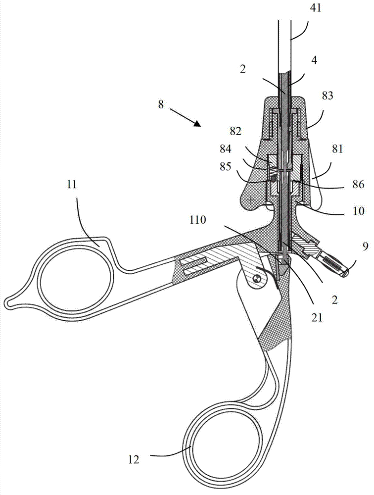 Fallopian tube crushing clamp for laparoscope