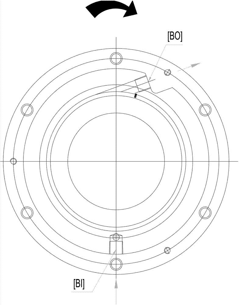 Double-end-face bellows sealing device for ball mill