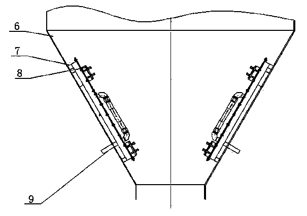 Detachable type dry powder material gasifying tool