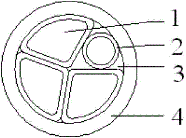 Enclosed armored smokeless halogen-free non-combustible power cable